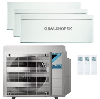 Klimatizácia Daikin Stylish 3x multisplit 2,5kW + vonkajšia 5,2kW